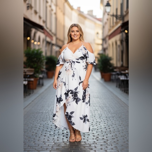 NWOT CITY CHIC Trendy Plus Size Delicate Maxi Dress SZ-14 - Picture 1 of 10